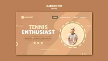 PSD gratuito landing page para jugar al tenis