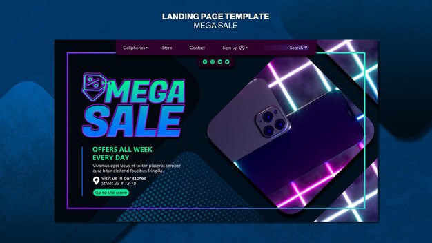 Landing page para mega venta