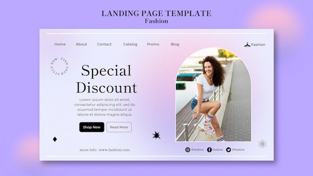 Landing page de moda y estilo