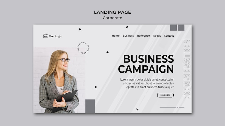 Gratis PSD landingspagina huisstijl sjabloon