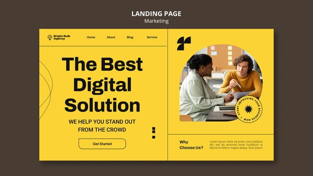 Gratis PSD landingspagina marketingconcept