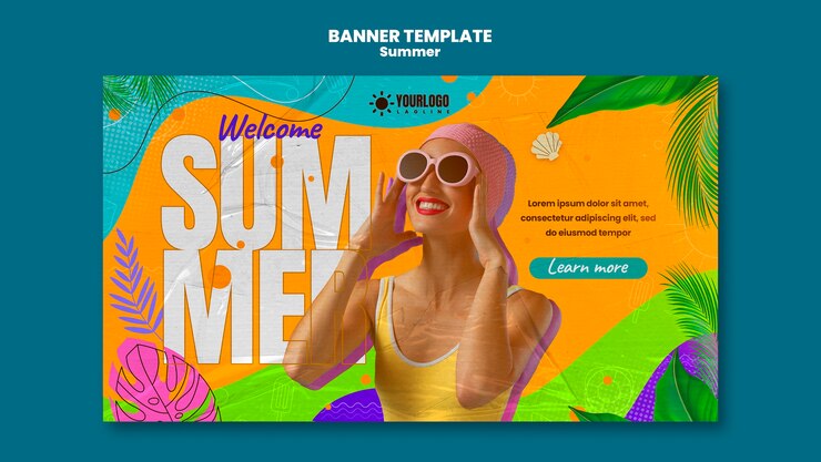 Gratis PSD landingspagina-sjabloon voor het zomerseizoen