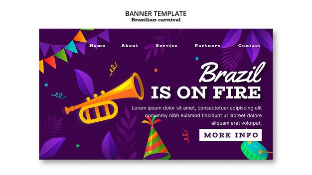 Landingspagina van de Braziliaanse carnavalsviering