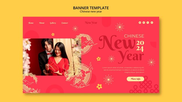 Landingspagina van de Chinese nieuwjaarsviering