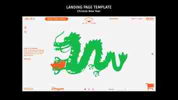 Gratis PSD landingspagina van de chinese nieuwjaarsviering