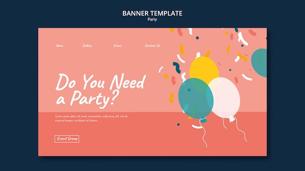 Gratis PSD landingspagina voor feestentertainment