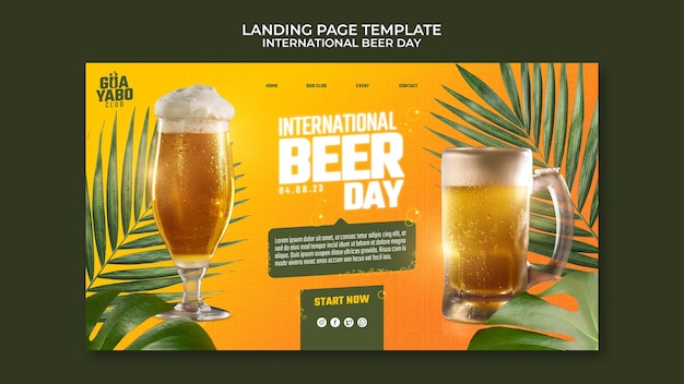 Landingspagina voor internationale bierdag