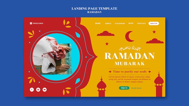 Landingspagina voor ramadan-viering