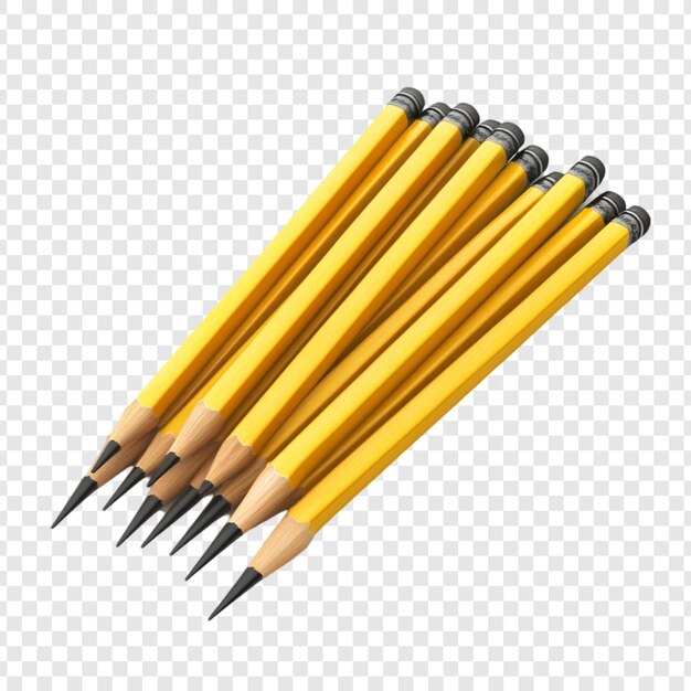 Lápiz amarillo listo para crear arte y diversión de aprendizaje para estudiantes y artistas