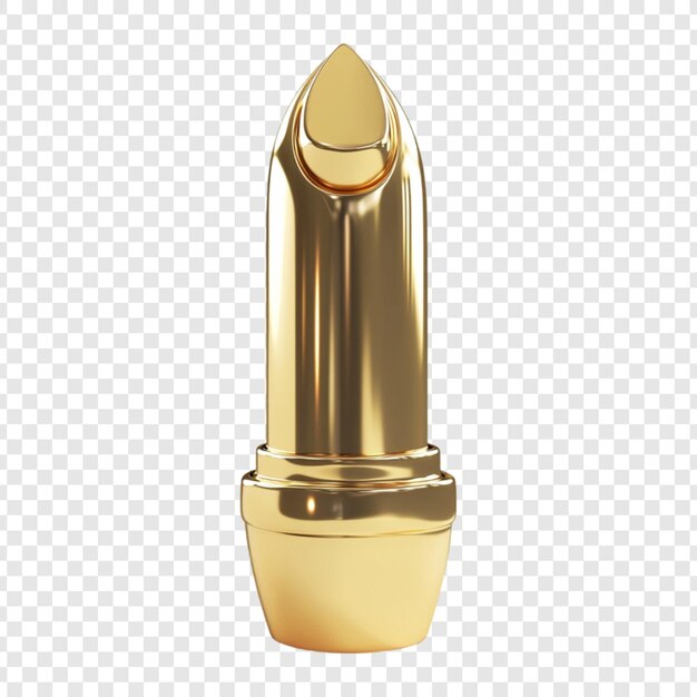 El lápiz labial dorado es un producto cosmético de belleza de lujo.