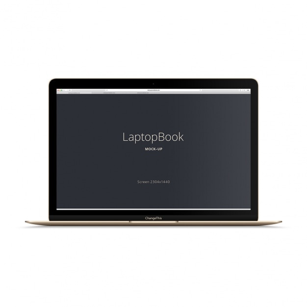 Gratis PSD laptop mock up design