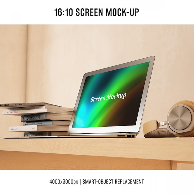 Gratis PSD laptop mock up design