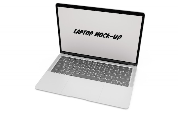 Gratis PSD laptop mock-up geïsoleerd
