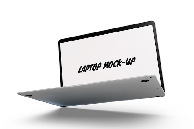 Gratis PSD laptop mock-up geïsoleerd