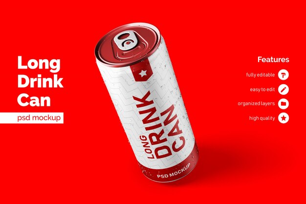 Download Mockup de lata de refresco | Archivo PSD Gratis