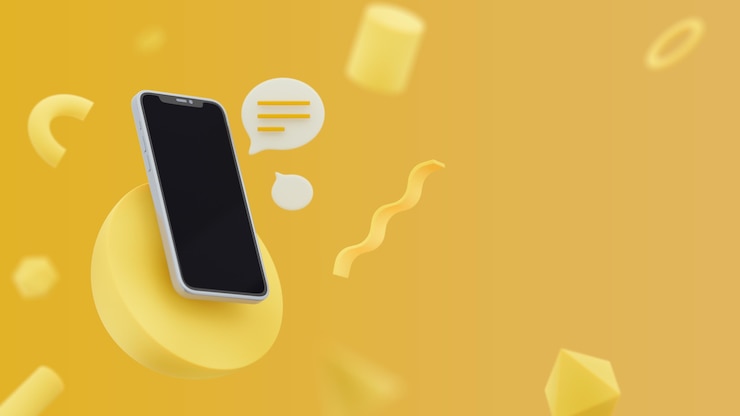 PSD Gratis latar belakang abstrak dengan telepon