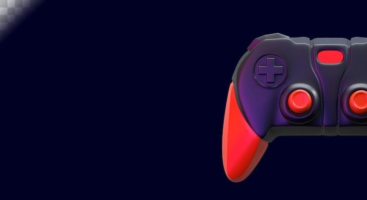 PSD Gratis latar belakang gamer dengan joystick