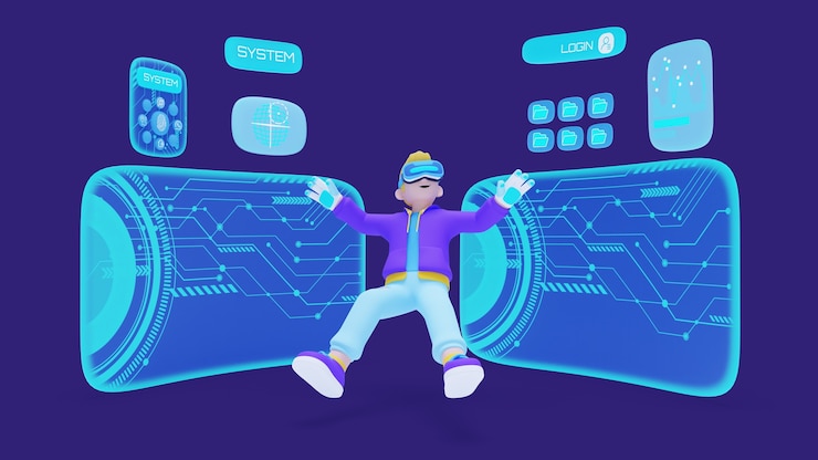PSD Gratis latar belakang metaverse