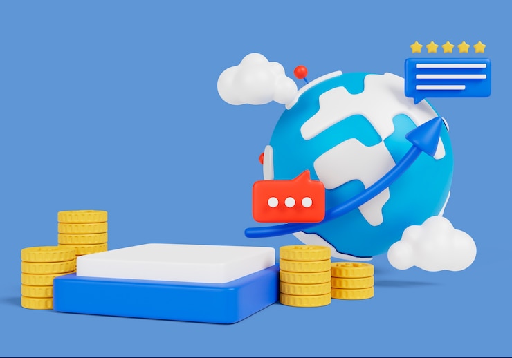 PSD Gratis latar belakang podium bisnis 3d