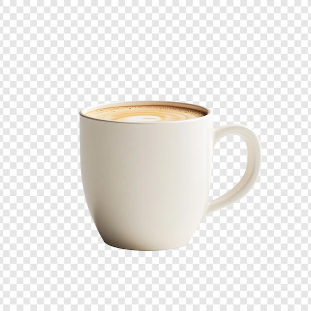 Latte aromático en una taza blanca Una bebida caliente para un día acogedor