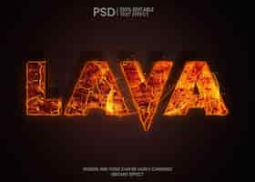 Gratis PSD lava-teksteffect