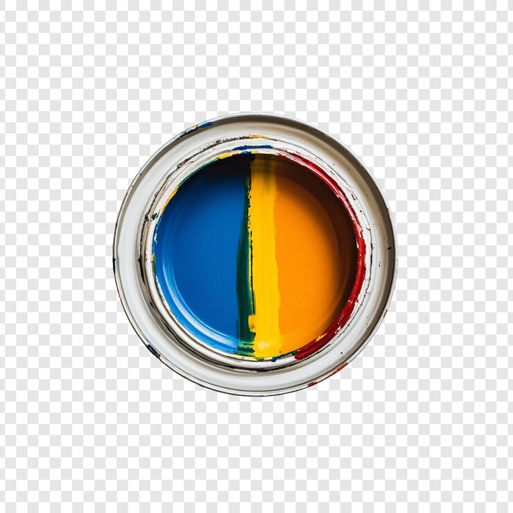 PSD gratuito le tonalità vibranti di una vernice possono fare un primo piano colorato