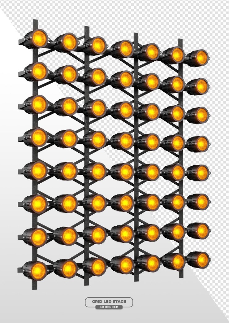 PSD Gratis led stage lights grid illumination for events and performances