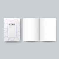 Gratis PSD leeg boek of tijdschrift sjabloon mockup