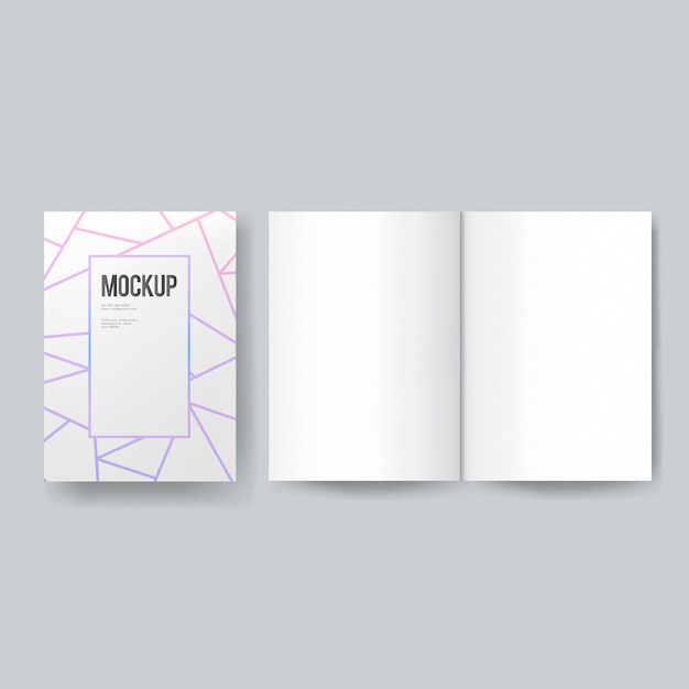 Leeg boek of tijdschrift sjabloon mockup