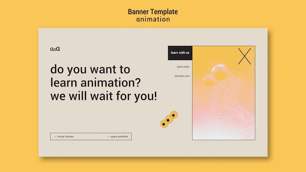 Gratis PSD leer animatie-bannermalplaatje