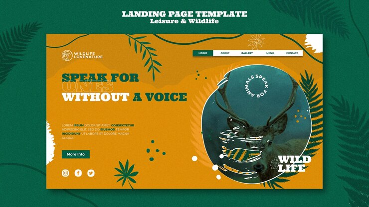 PSD Gratis leisure and wildlife web template
