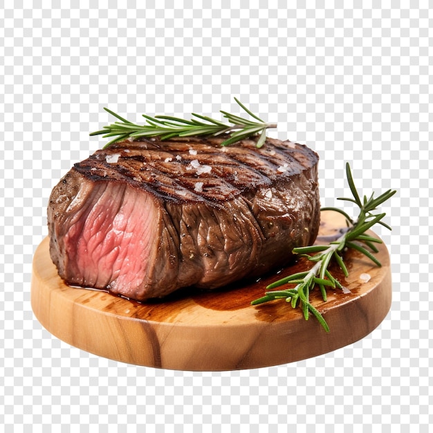 Gratis PSD lekkere gegrilde ossenhaas steak geïsoleerd op transparante achtergrond