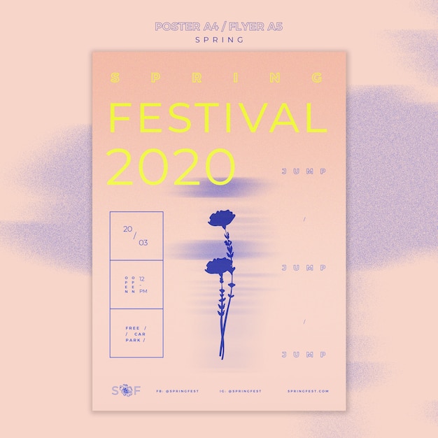 Gratis PSD lente muziek festival flyer concept