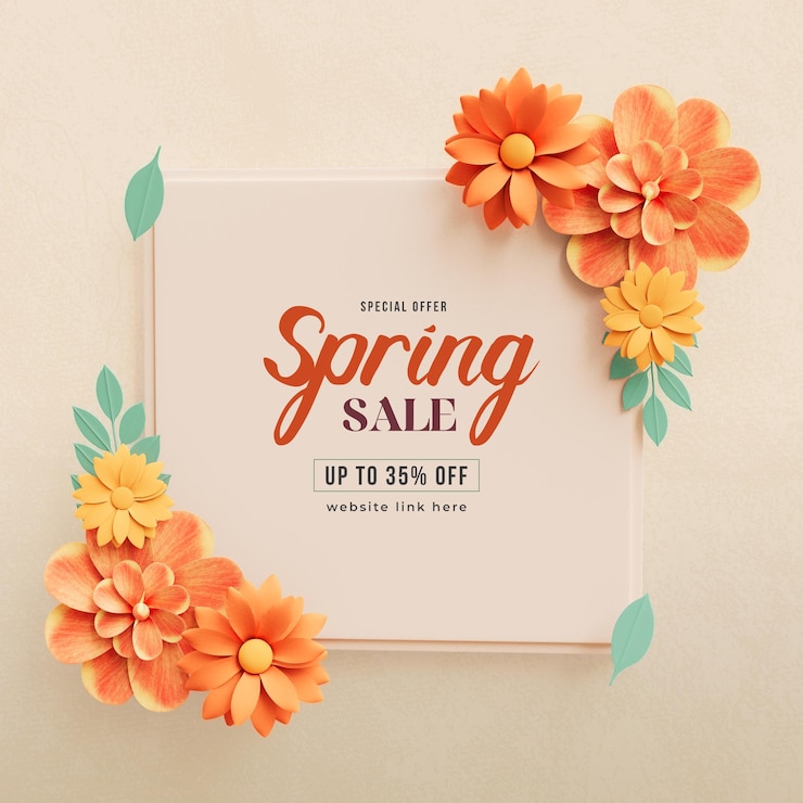 Gratis PSD lente verkoop bloemenframe sociale media postsjabloon