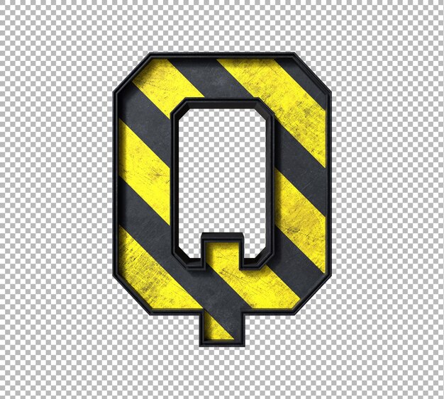 Letras 3D de estilo industrial