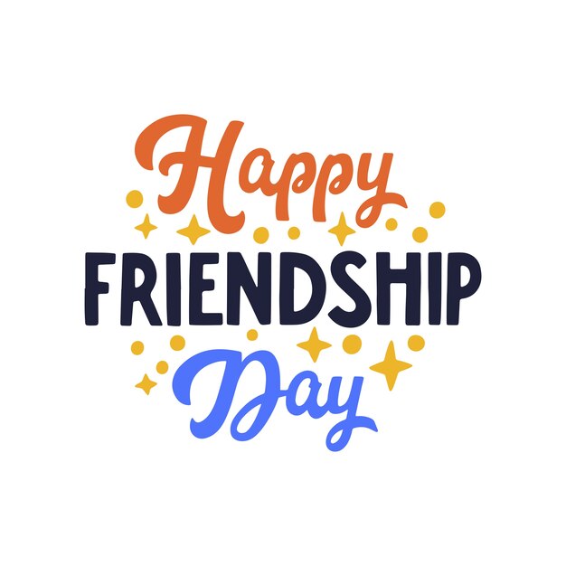 Letras del día de la amistad aisladas