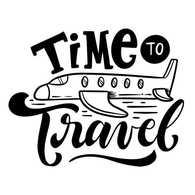 Letras de viaje monocromáticas