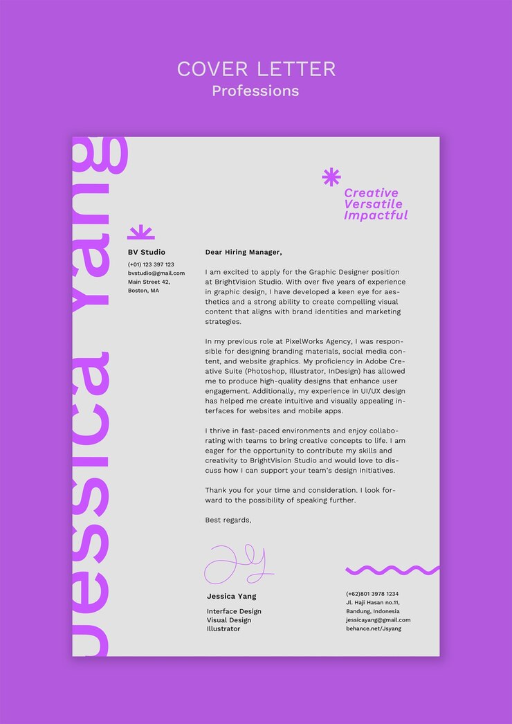 PSD gratuito lettera di accompagnamento di un grafico