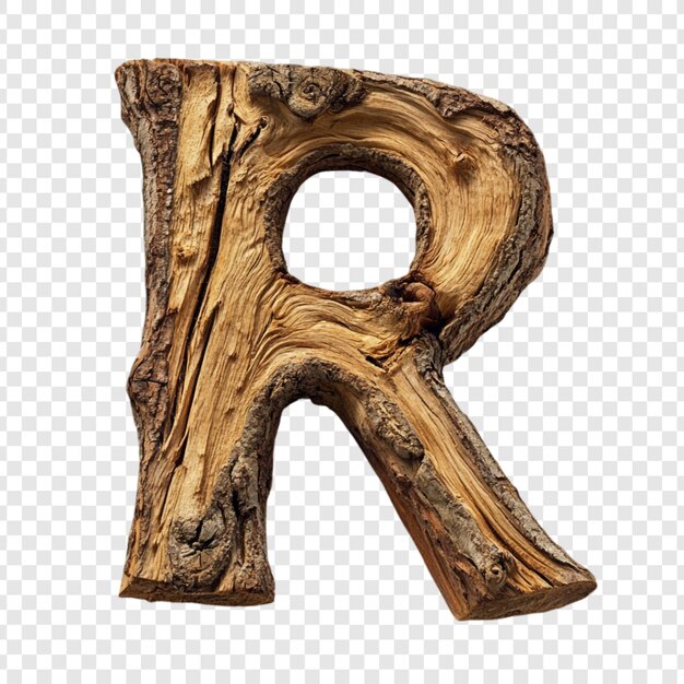 Lettera di legno R Alfabeto rustico Natures Tipografia