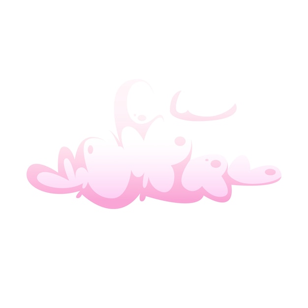 Gratis PSD leuk roze wolkenornament