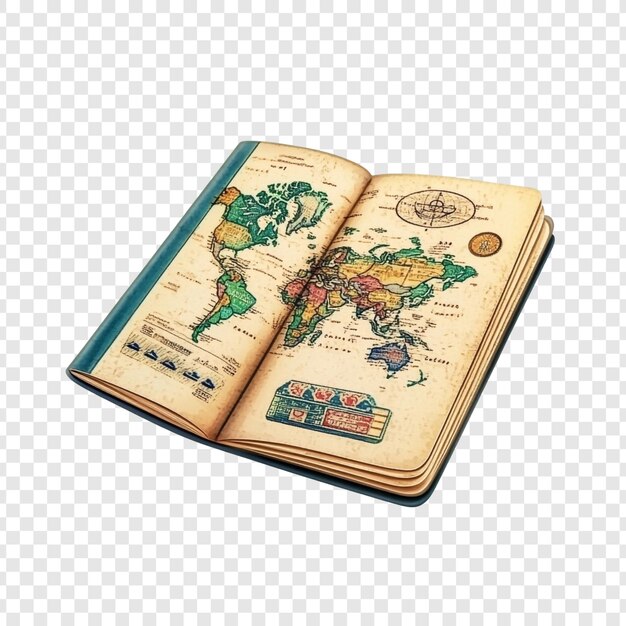 Libro de mapas del mundo de época Un viaje a través del tiempo
