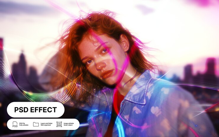 Gratis PSD lichtfoto-effect