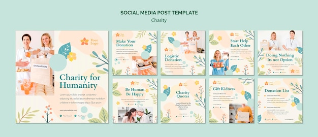 Gratis PSD liefdadigheid social media post