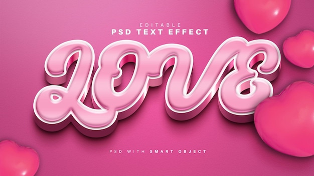 Gratis PSD liefde teksteffect