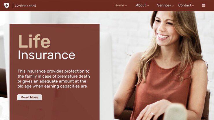 PSD Gratis life insurance template psd with editable text