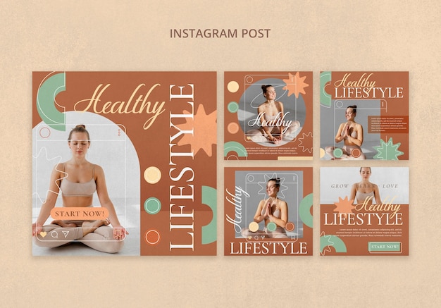 Gratis PSD lifestyle-concept instagram-berichten