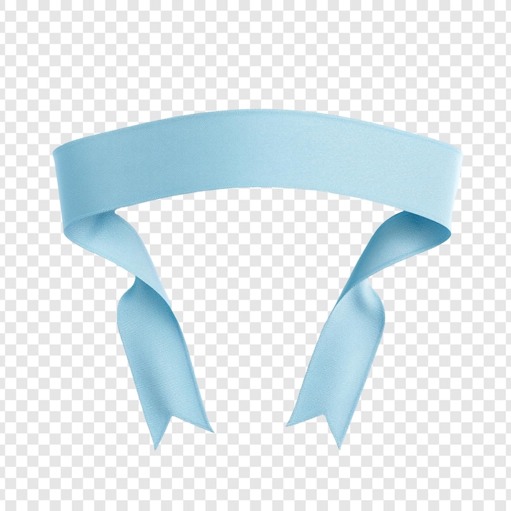 PSD Gratis light blue ribbon banner design element