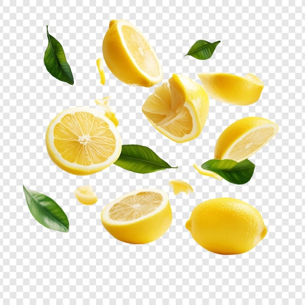 Limones flotantes Un vibrante estallido de cítricos