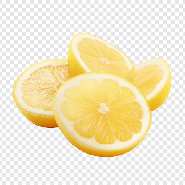 Limones secos aislados sobre un fondo transparente