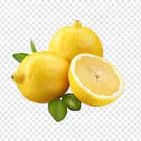PSD gratuito limones secos aislados sobre un fondo transparente